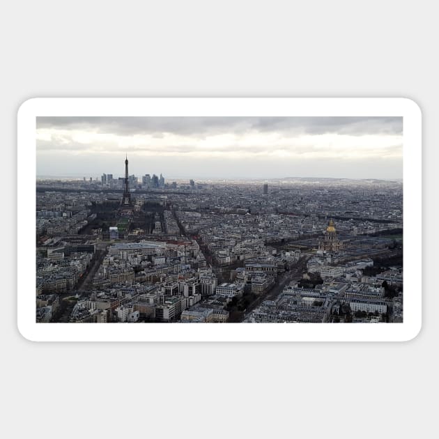 Paris View from the Montparnasse Tower Sticker by BlackBeret